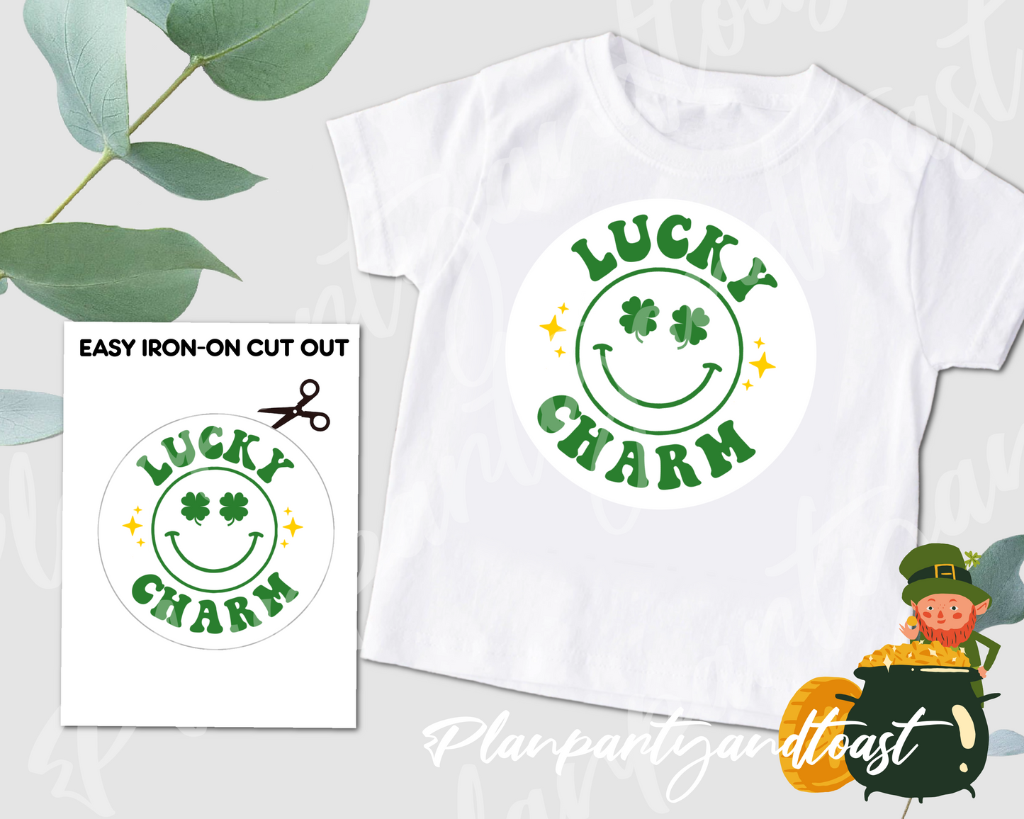 St. Patrick's Day Lucky Charm Digital Iron-On Design