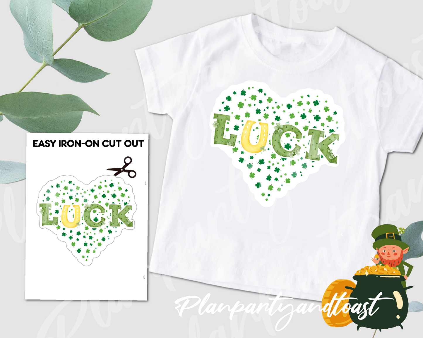 St. Patrick's Day Luck Digital Iron-On Design