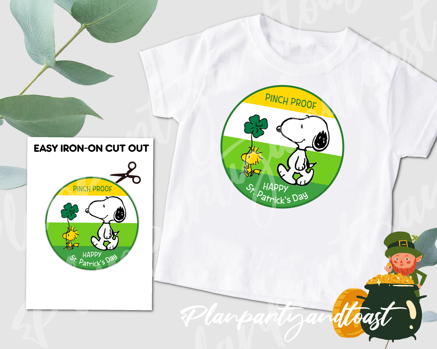 Diseño termoadhesivo digital del Día de San Patricio