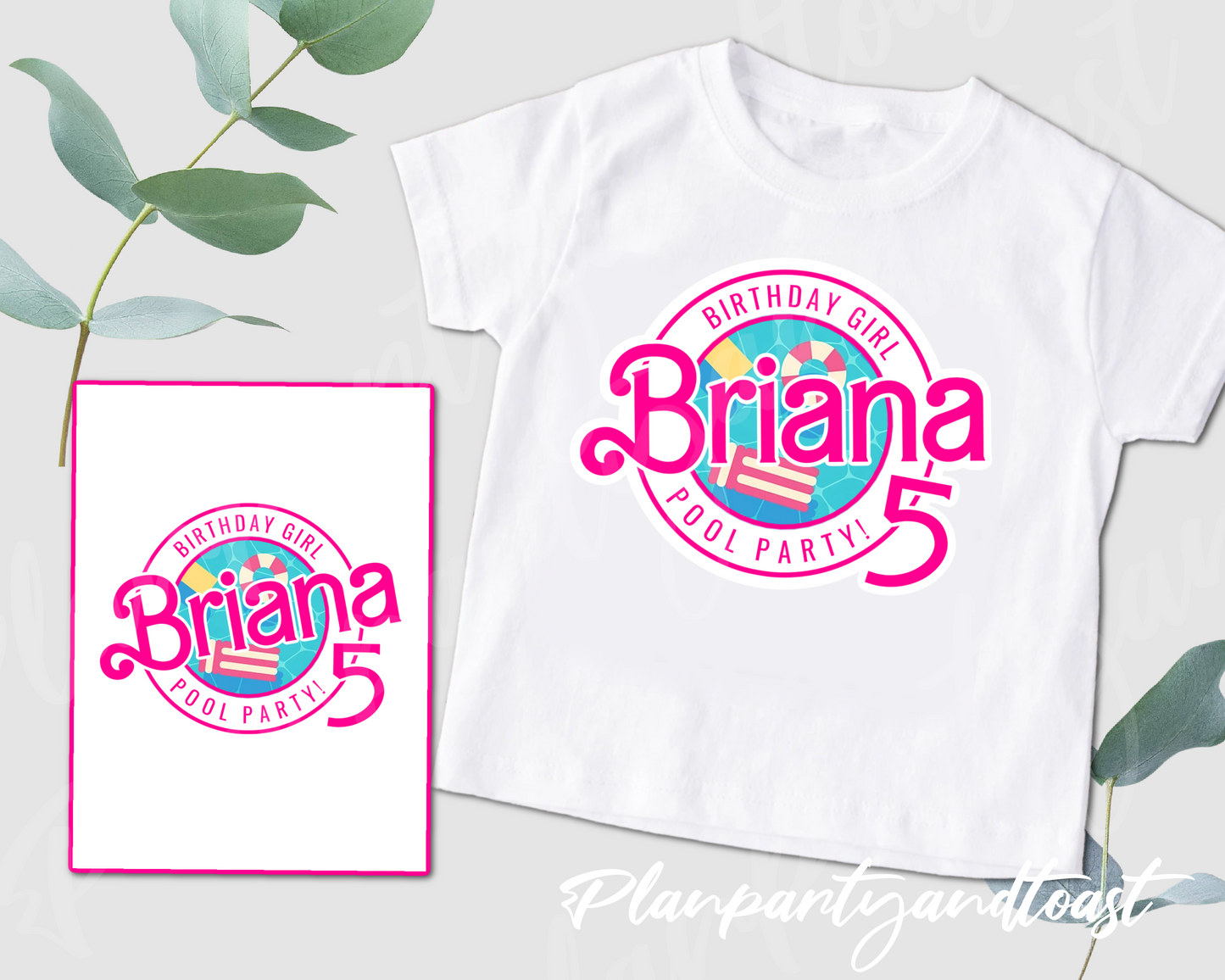 Barbie Pool Party Birthday T-shirt Digital Iron-On Design
