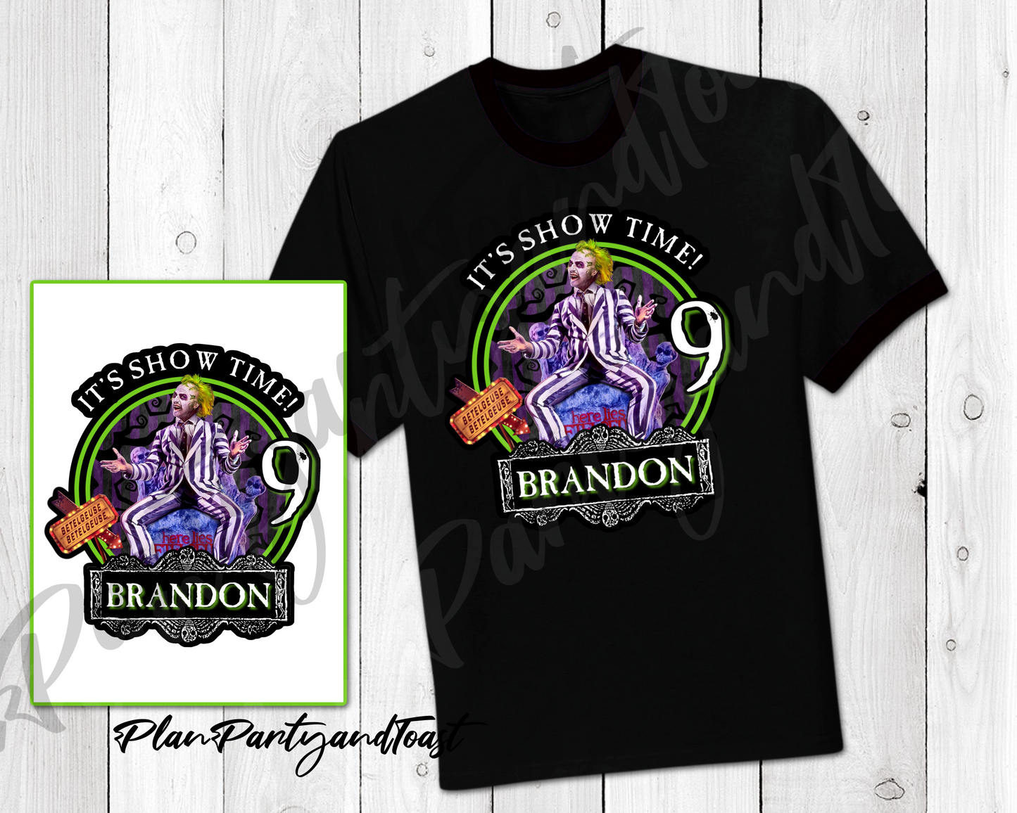Beetlejuice Birthday T-shirt Digital Iron-On Design