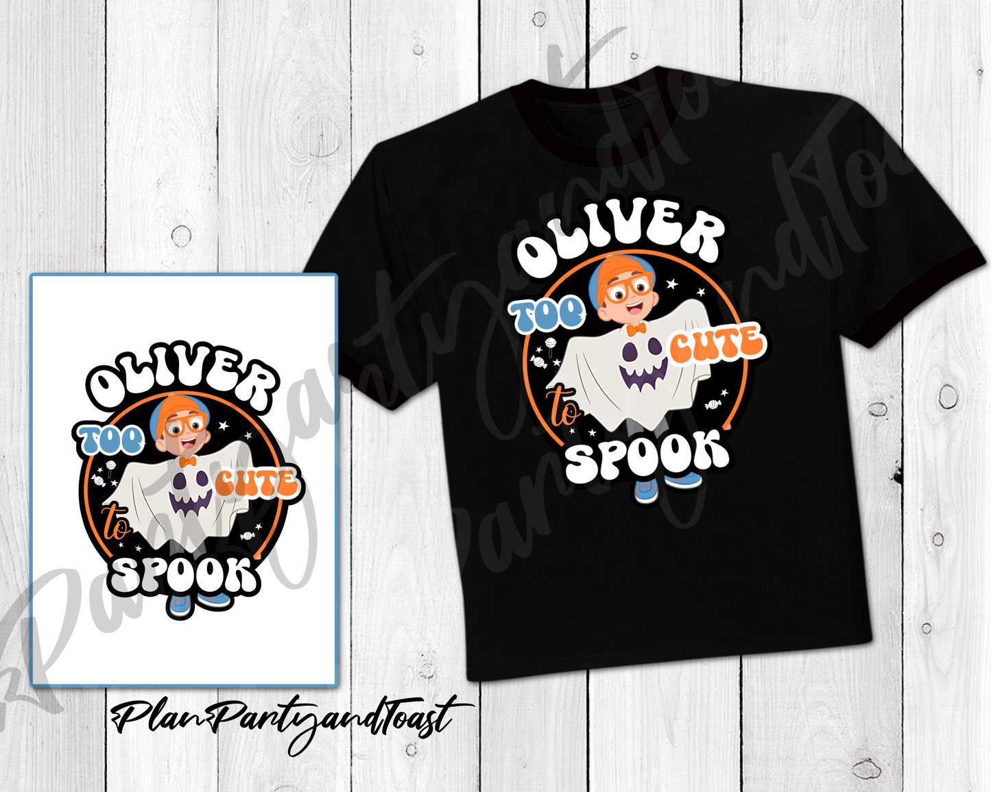 Blippi Halloween T-shirt Digital Iron-On Design