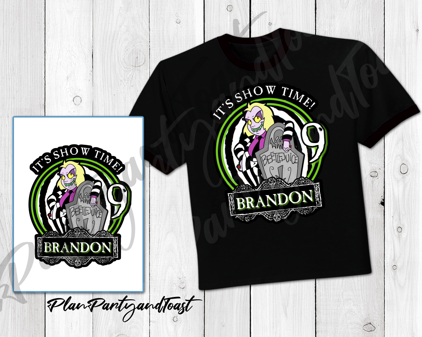 Beetlejuice Birthday T-shirt Digital Iron-On Design