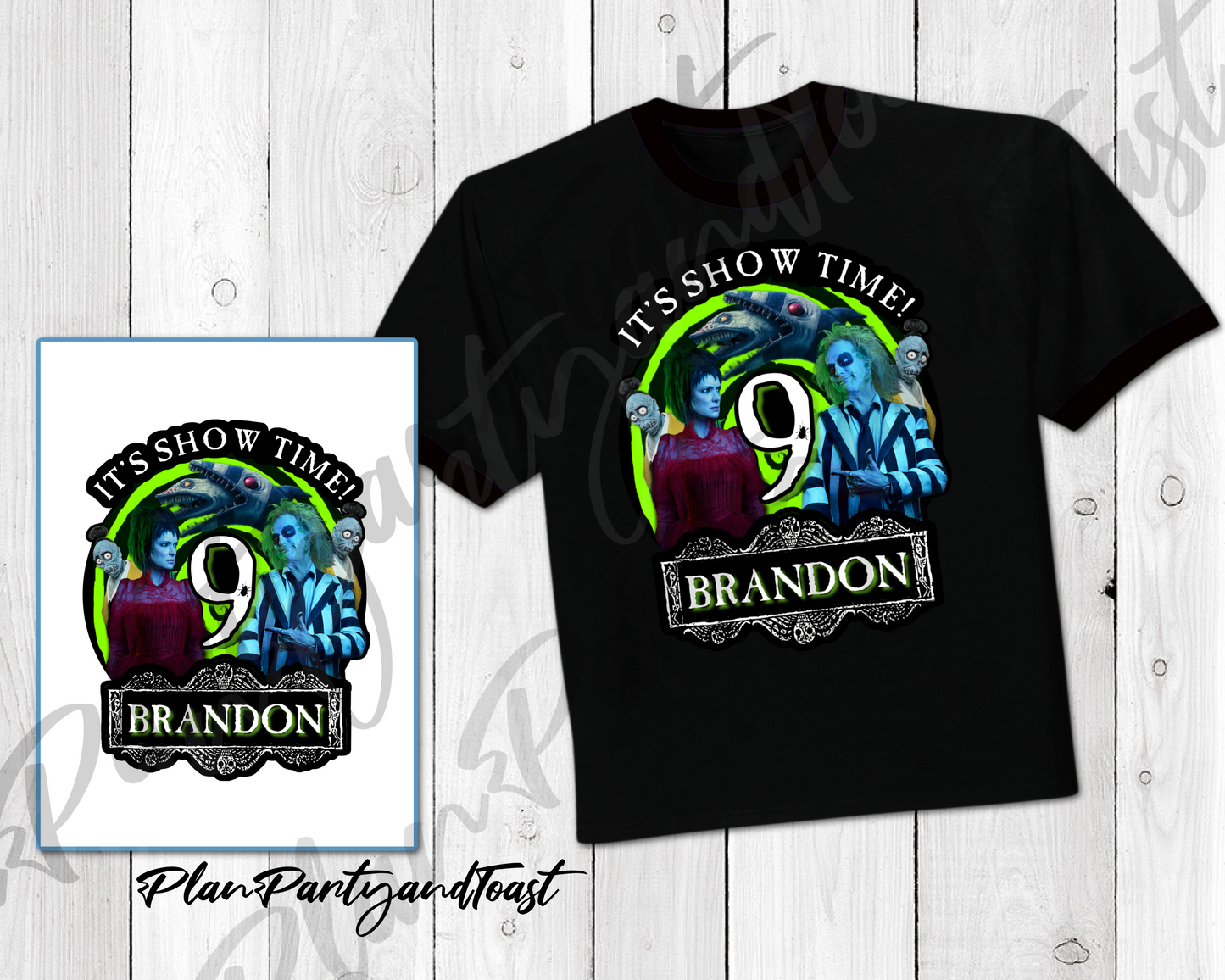 Beetlejuice Beetlejuice Birthday T-shirt Digital Iron-On Design