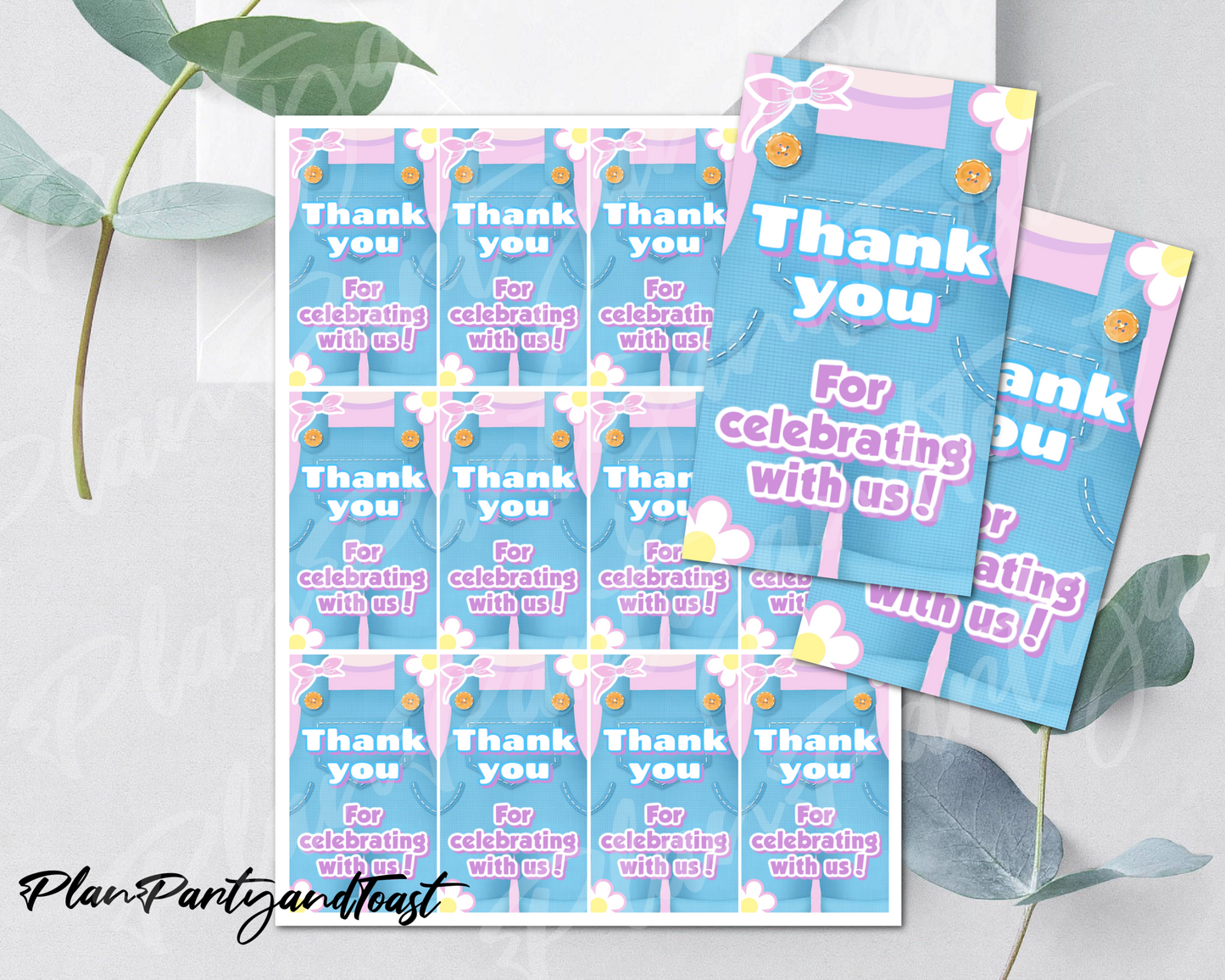 Ms Rachel birthday Thank You Tags