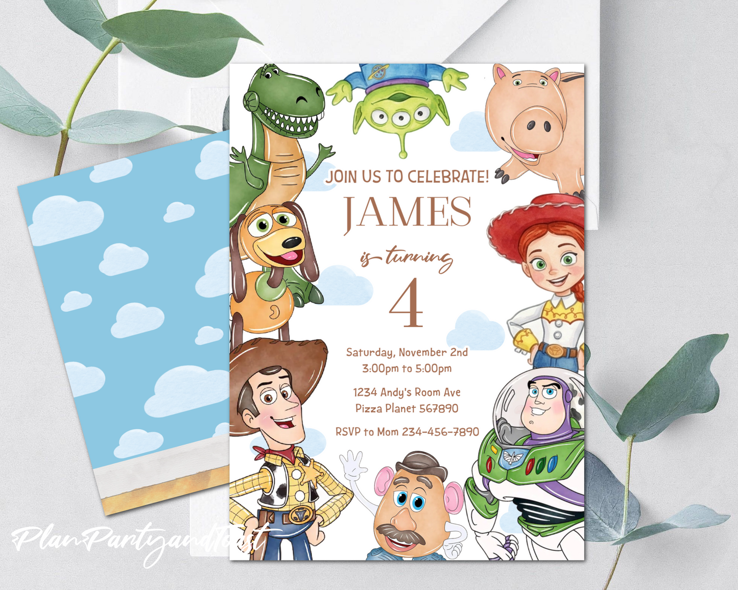 Toy Story birthday invitation