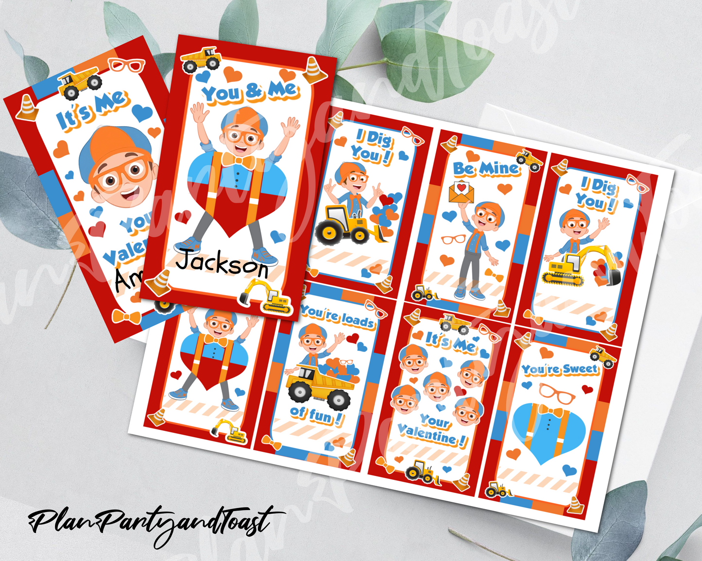 Blippi Valentine's Day Cards Fun!