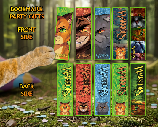Warriors Cats Party Bookmarks