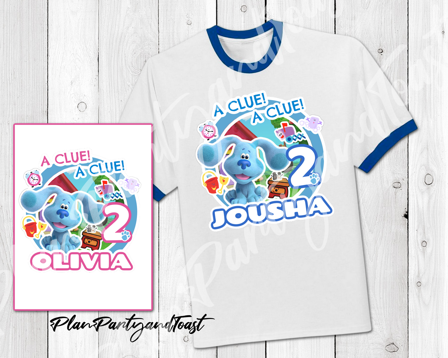 Blue's Clues Birthday T-shirt Digital Iron-On Design