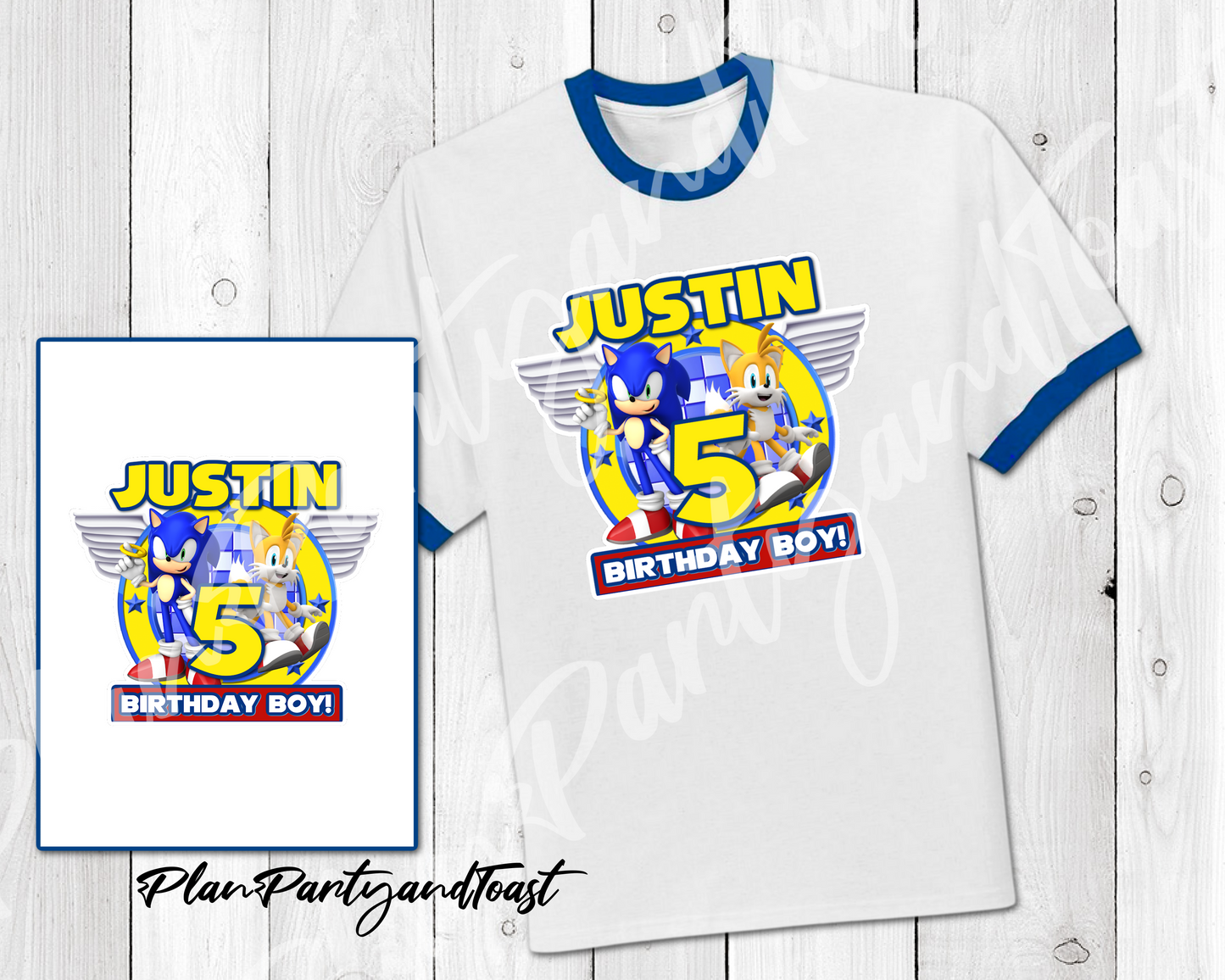 Sonic Birthday T-shirt Digital Iron-On Design