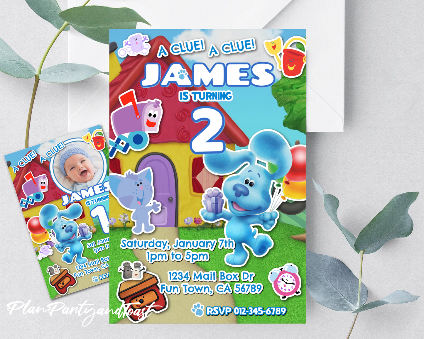 Blue's Clues birthday invitation