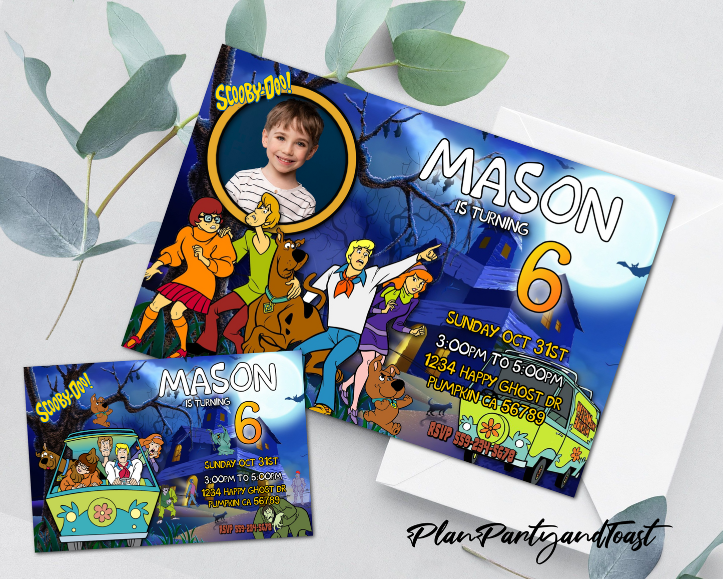 Scooby Doo birthday invitation