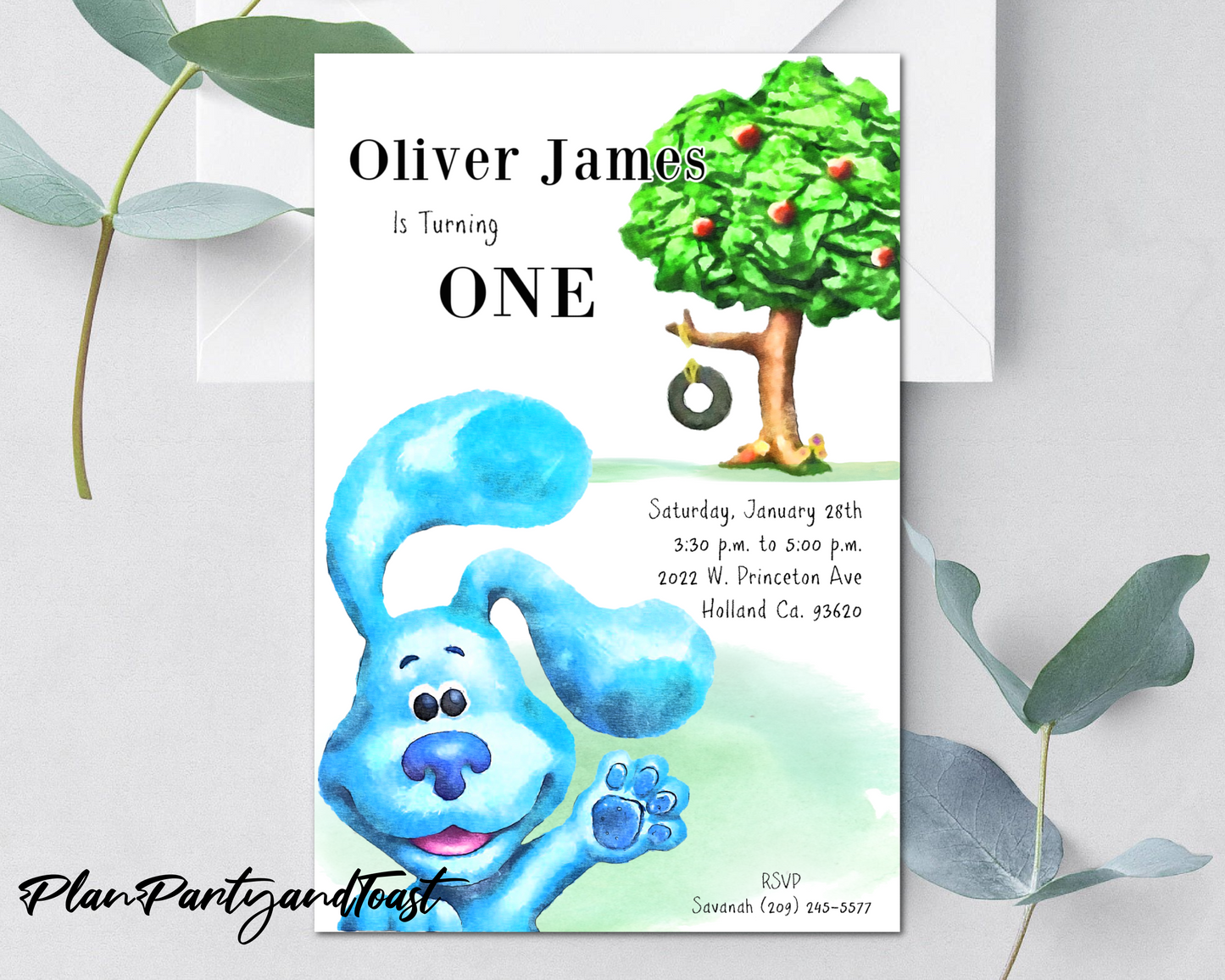 Blue's Clues birthday invitation