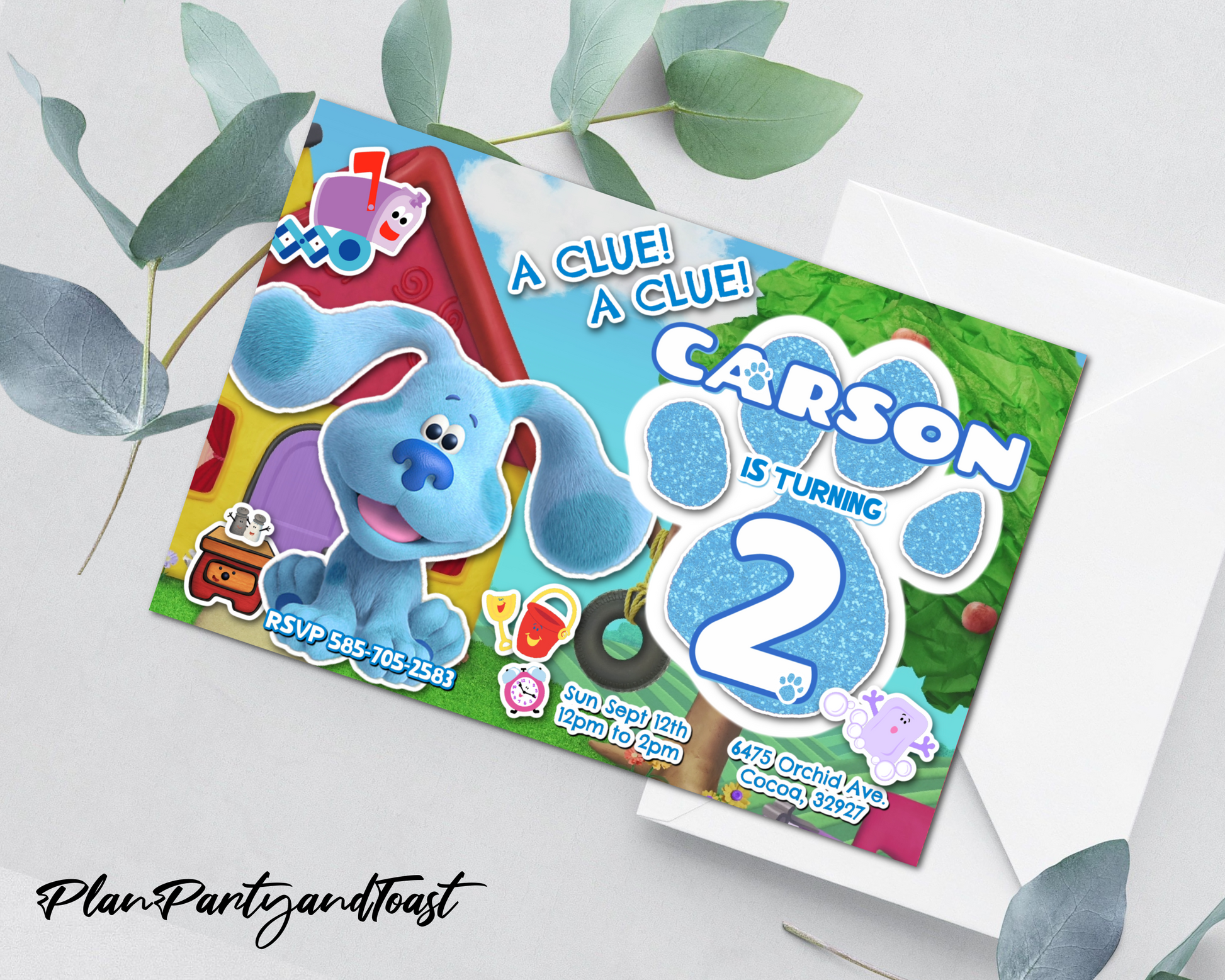 Blues Clues birthday invitation