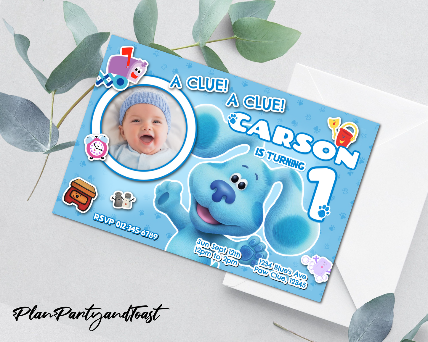 Blue's Clues birthday invitation