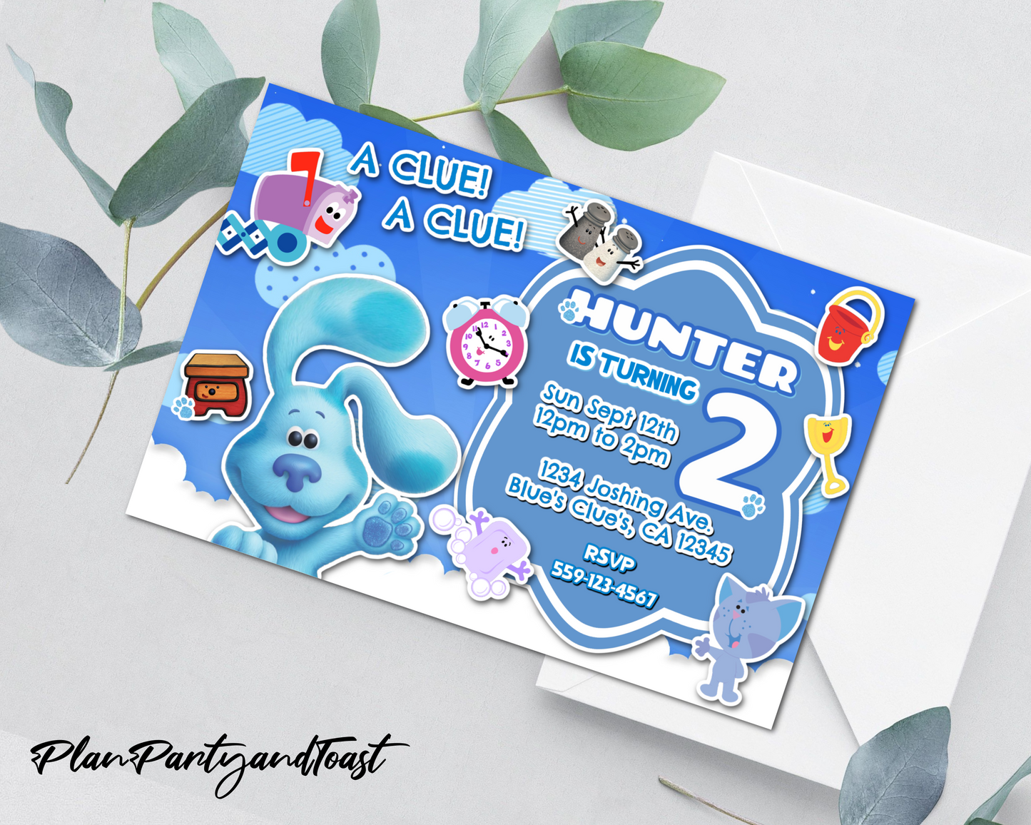 Blue's Clues birthday invitation