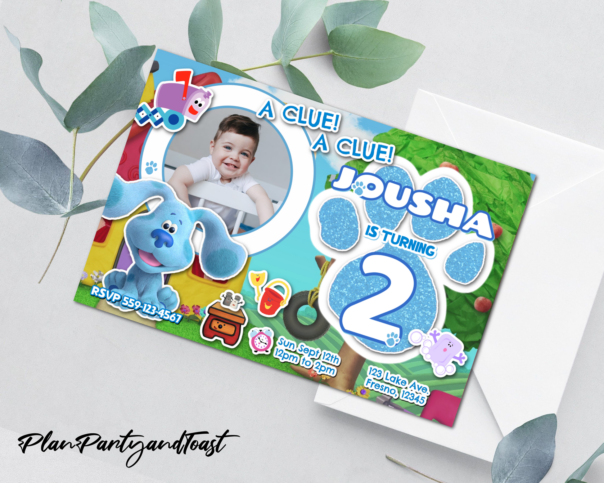 Blues Clues birthday invitation