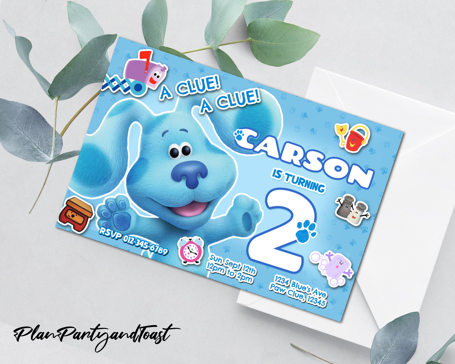 Blue's Clues birthday invitation