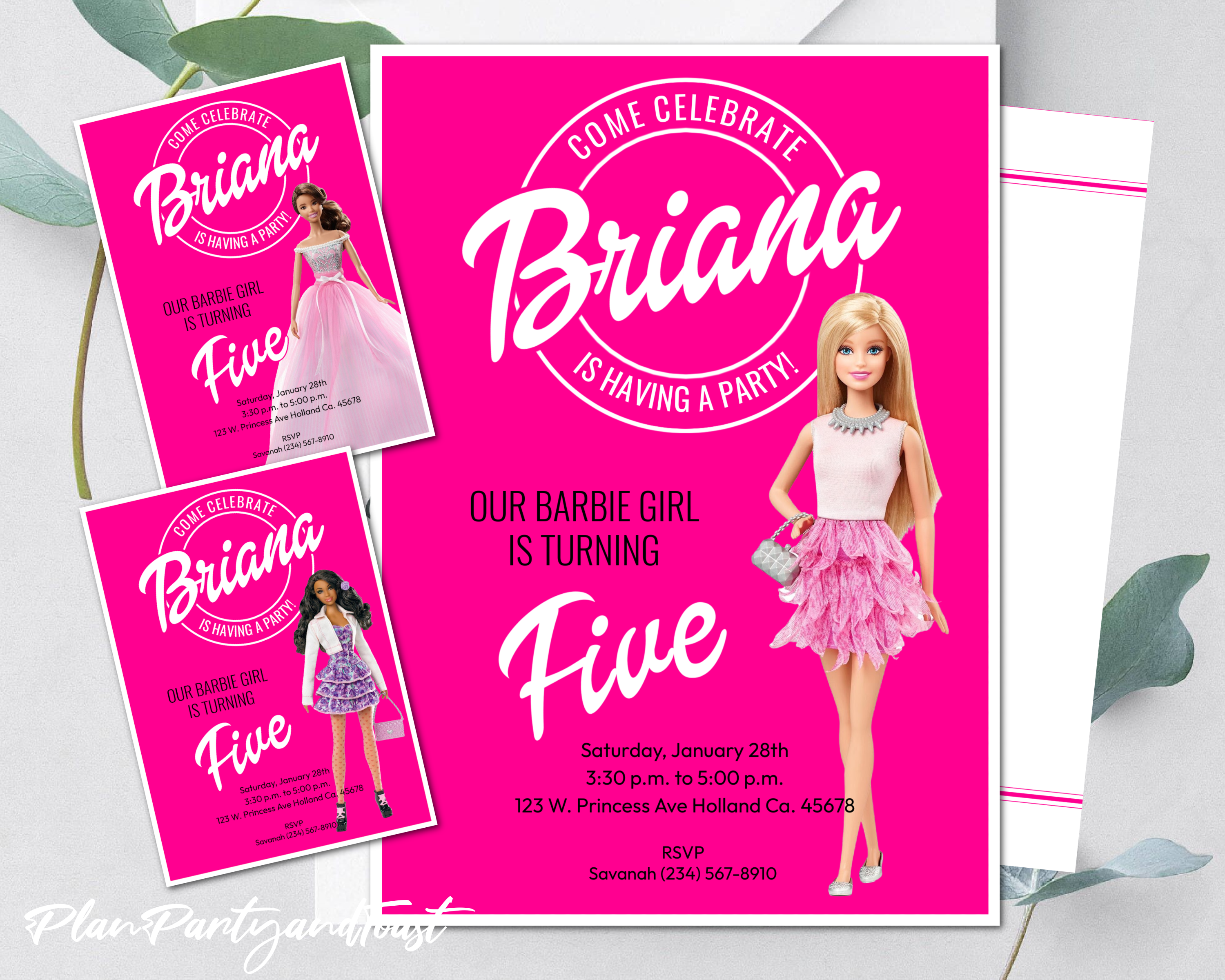 Barbie party invite -  Italia