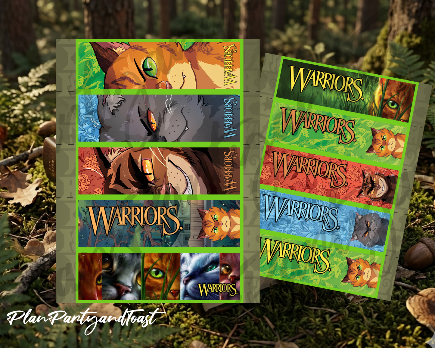 Warriors Cats Party Bookmarks