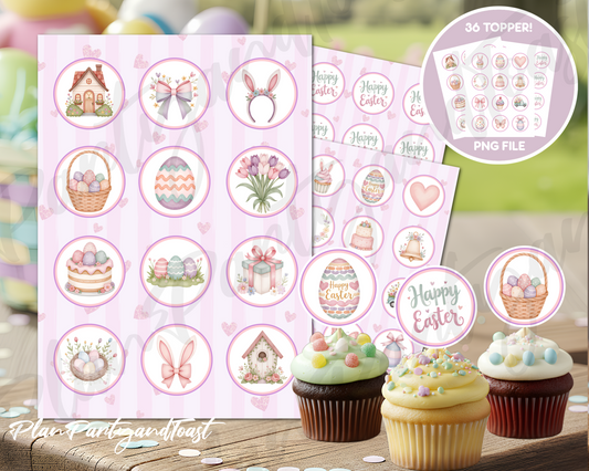 Easter cupcake toppers