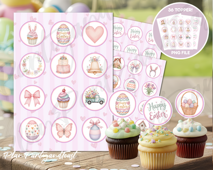 Easter cupcake toppers