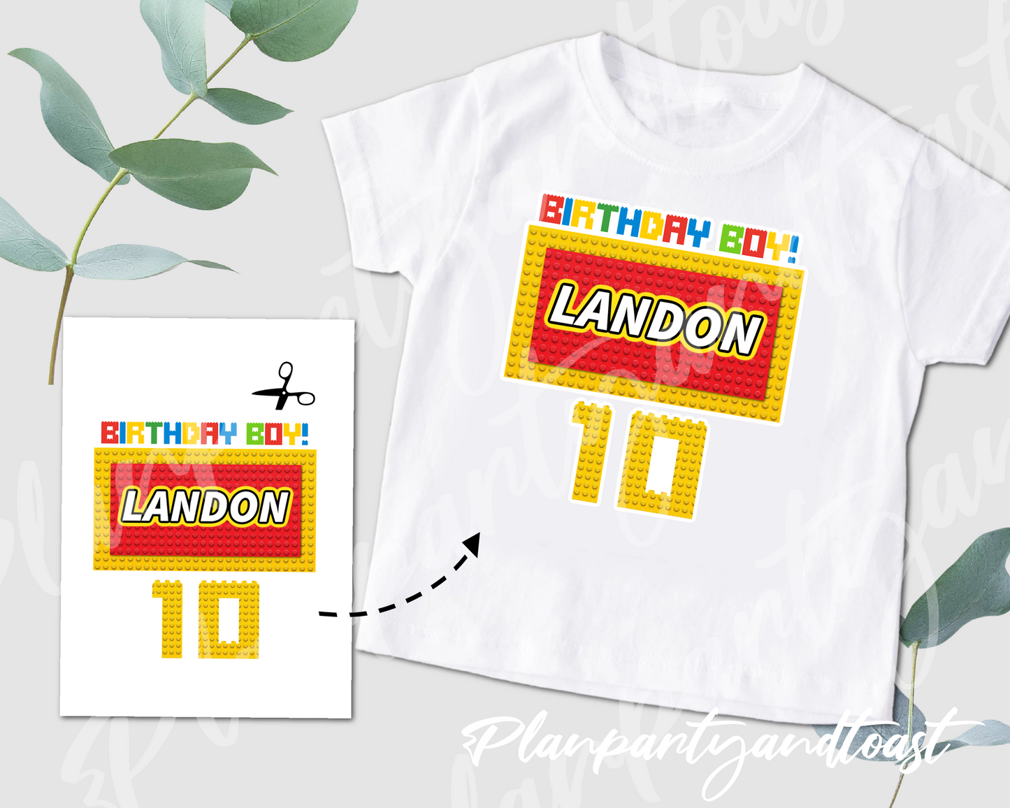 Lego Birthday t-shirt Digital Iron-On Design