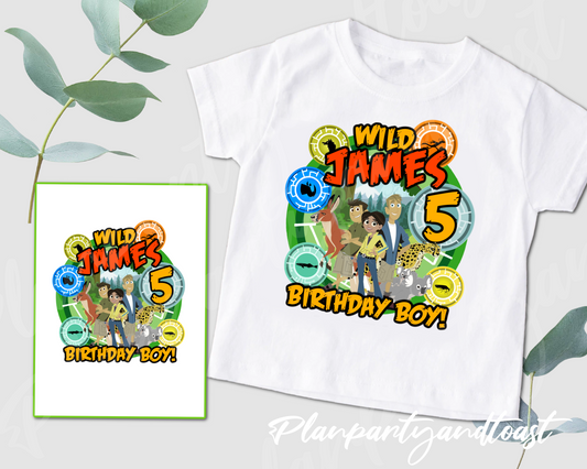 Wild Kratts Birthday T-shirt Digital Iron-On Design