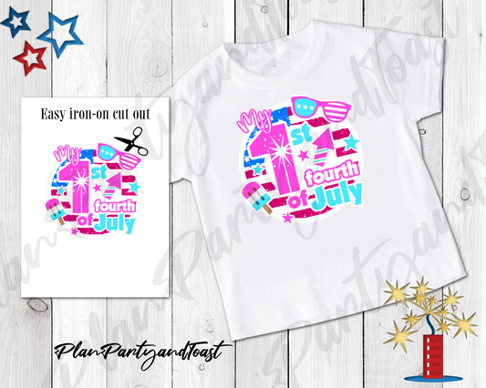 Il mio primo design di t-shirt digitale rosa Fourth