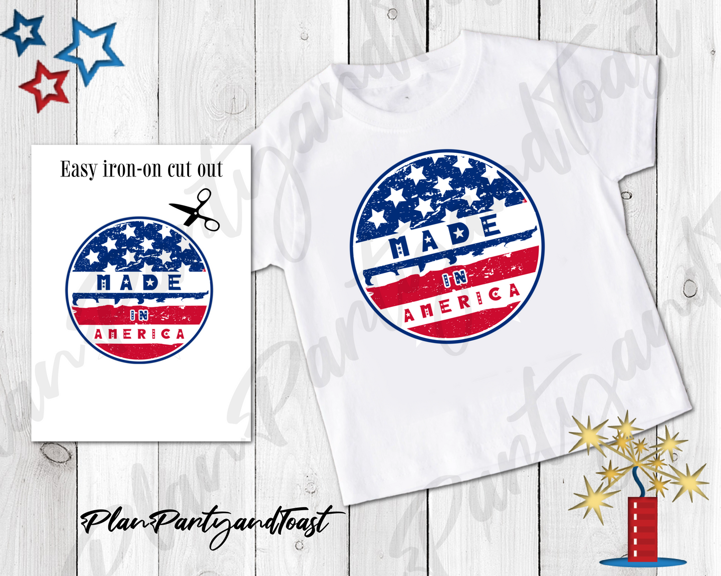 Made In America digital t-shirt design