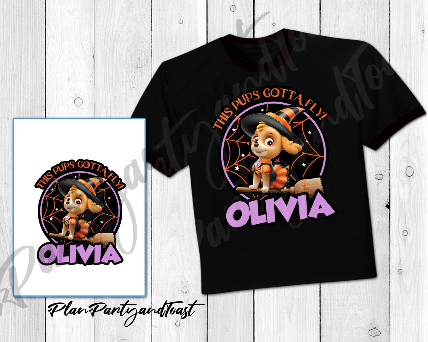 Paw Patrol Skye Halloween t-shirt digital design