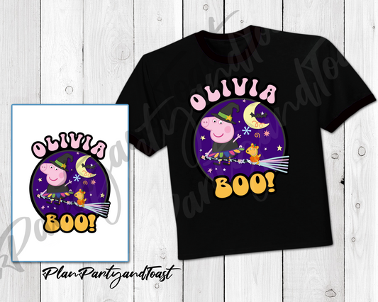 Peppa Pig Halloween t-shirt digital design