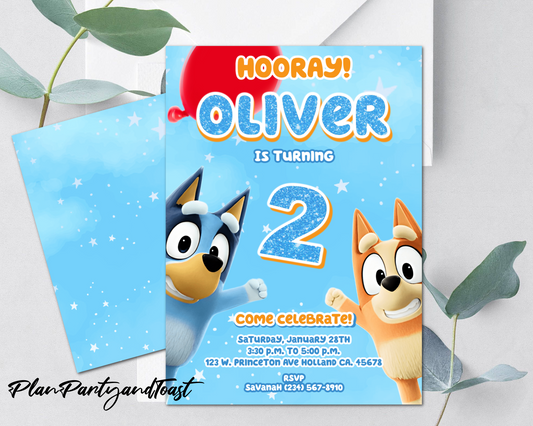 Bluey birthday invitation Bluey movie theme
