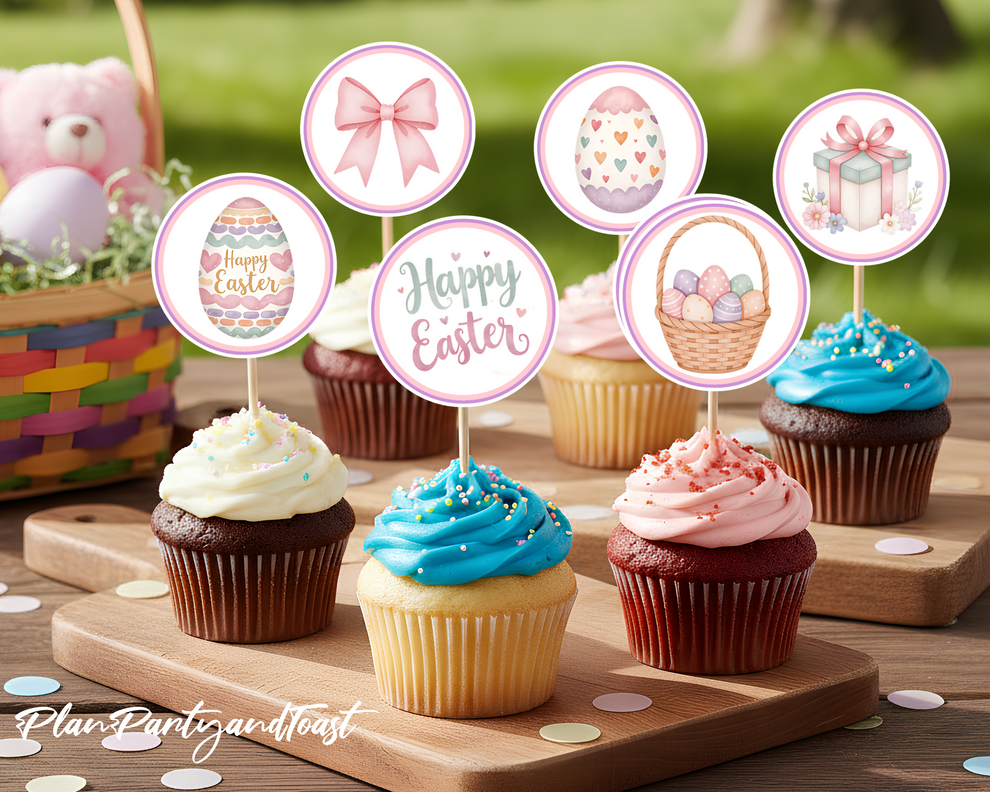 Easter cupcake toppers – Plan Party & Toast