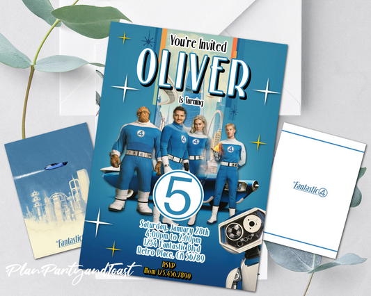 The Fantastic Four birthday invitation