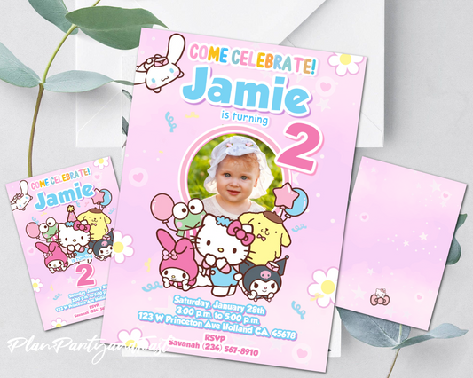 Hello Kitty birthday invitation