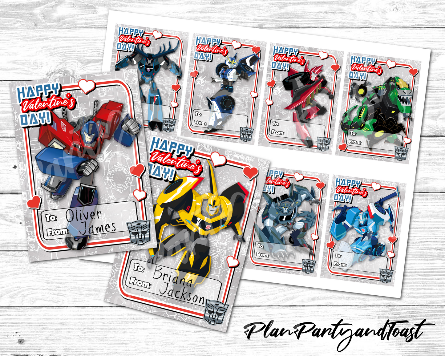 Transformers Valentine's Day Cards