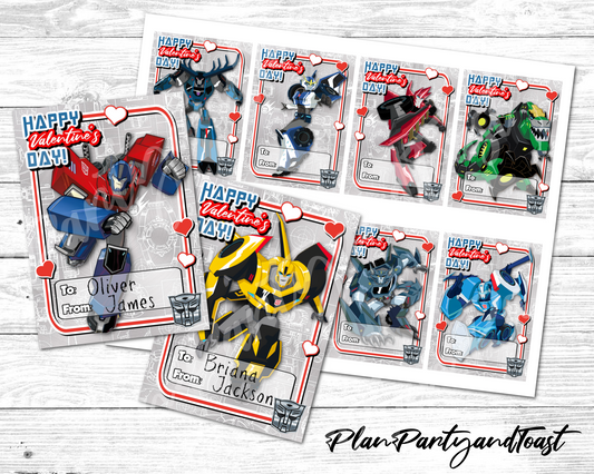 Transformers Valentine's Day Cards