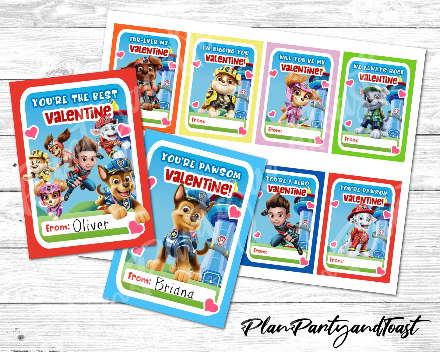 Paw Patrol Valentine's Day Cards