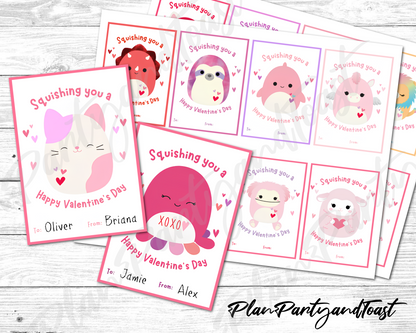 Squishmallows Valentine's Day Cards