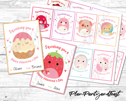 Squishmallows Valentine's Day Cards