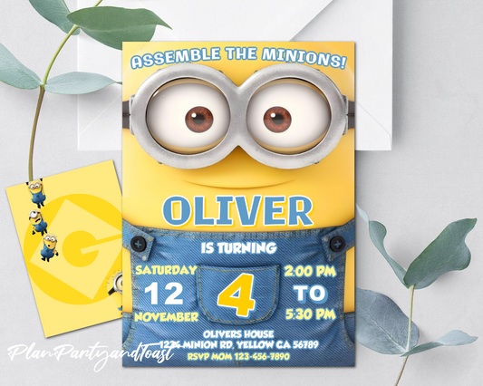 Minions birthday invitation