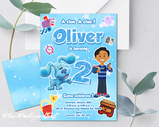 Blue's Clues birthday invitation