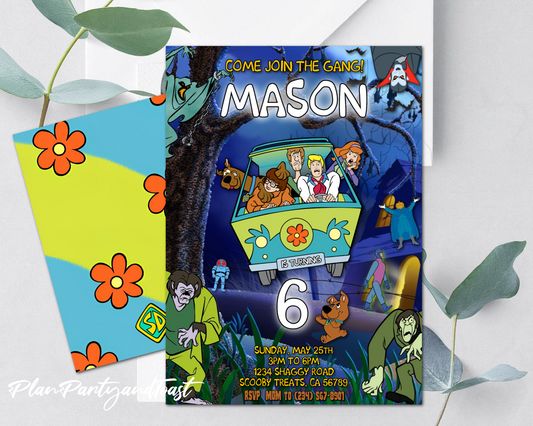 Scooby Doo! birthday invitation