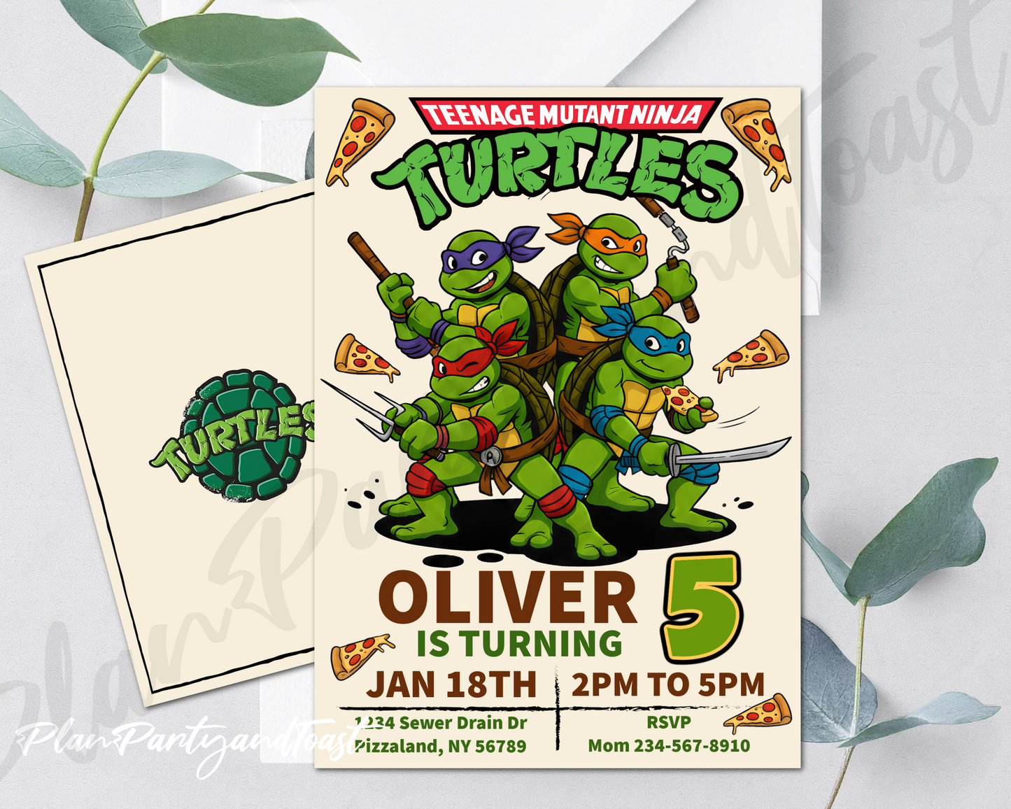 Invitación de cumpleaños de tiburón bebé