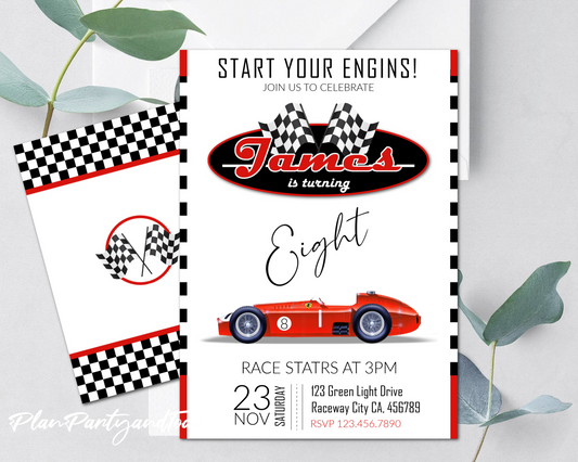 Ferrari Race Car birthday invitation!