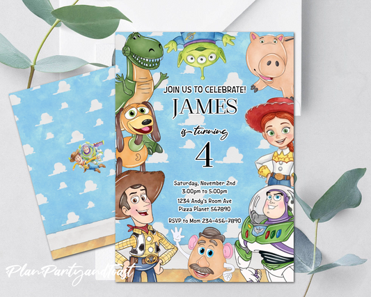 Toy Story birthday invitation Andy's Room