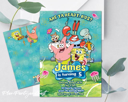 SpongeBob Birthday Invitation