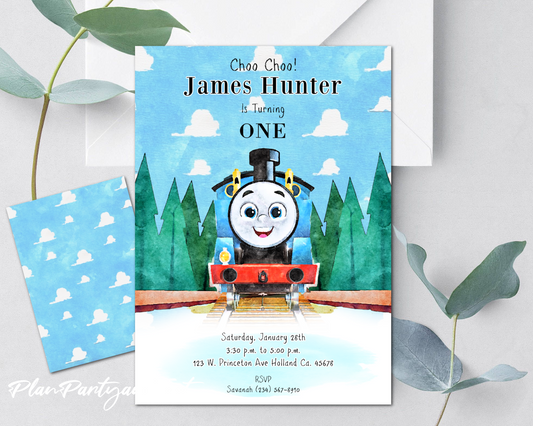 Thomas The Train birthday invitation