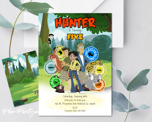 Wild Kratts birthday invitation